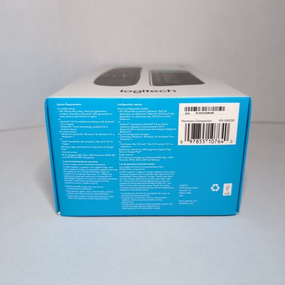 Logitech Harmony Companion All in One Remote Control and Smart Hub Black w/Box - Picture 10 of 13